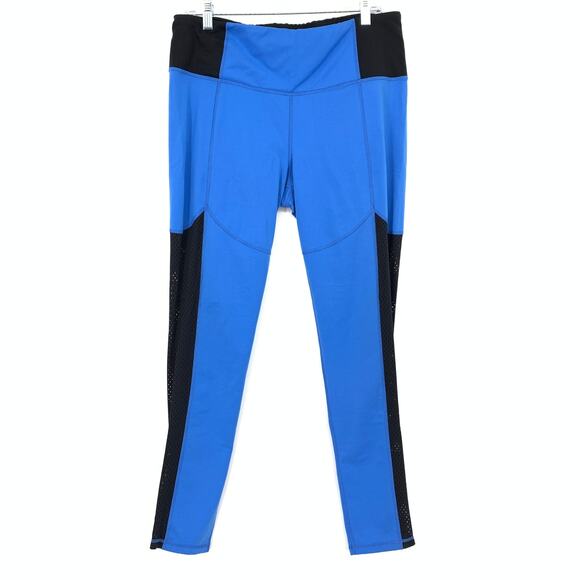 Lucy Activewear Leggings Womens SIze XL Blue Black Colorblock - Picture 1 of 6